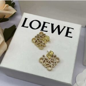 Loewe Gold plated asymmetrical stud earrings